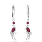 Pendientes de Plata con Rubí de Tailandia