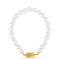 Pulsera de Plata Bañada en Oro con Perla de Agua Dulce Crema