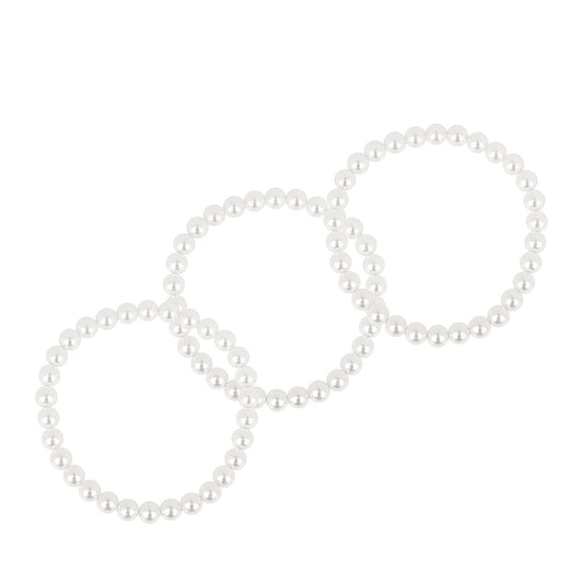 Conjunto Cuenta con Perla de Agua Dulce Crema