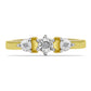Anillo de Plata Bañada en Oro con Diamante blanco