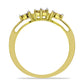 Anillo de Plata Bañada en Oro con Diamante blanco