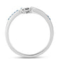 Anillo de Plata con Diamante Azul