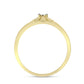 Anillo de Plata Bañada en Oro con Diamante blanco