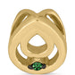 Colgante de Plata Bañada en Oro con Diamante Verde
