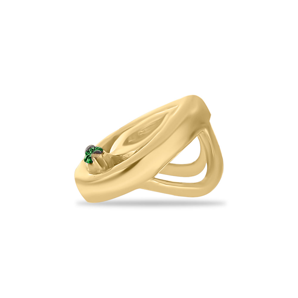 Colgante de Plata Bañada en Oro con Diamante Verde 2 