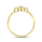 Anillo de Plata Bañada en Oro con Diamante blanco