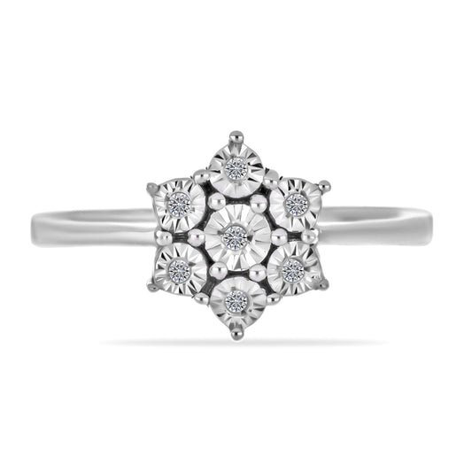 Anillo de Plata con Diamante blanco