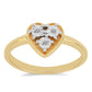 Anillo de Plata Bañada en Oro con Diamante blanco