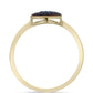 Anillo de Plata Bañada en Oro con Diamante blanco