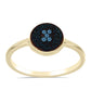 Anillo de Plata Bañada en Oro con Diamante blanco