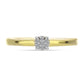 Anillo de Plata Bañada en Oro con Diamante blanco