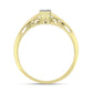 Anillo de Plata Bañada en Oro con Diamante blanco