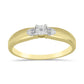 Anillo de Plata Bañada en Oro con Diamante blanco