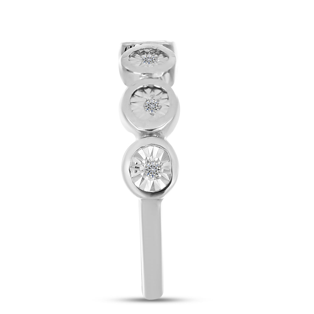 Anillo de Plata con Diamante blanco 4 