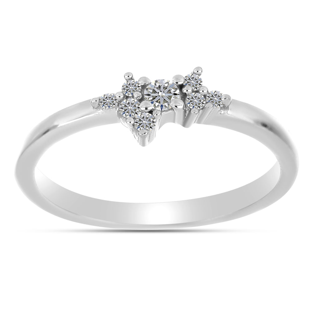 Anillo de Plata con Diamante blanco
