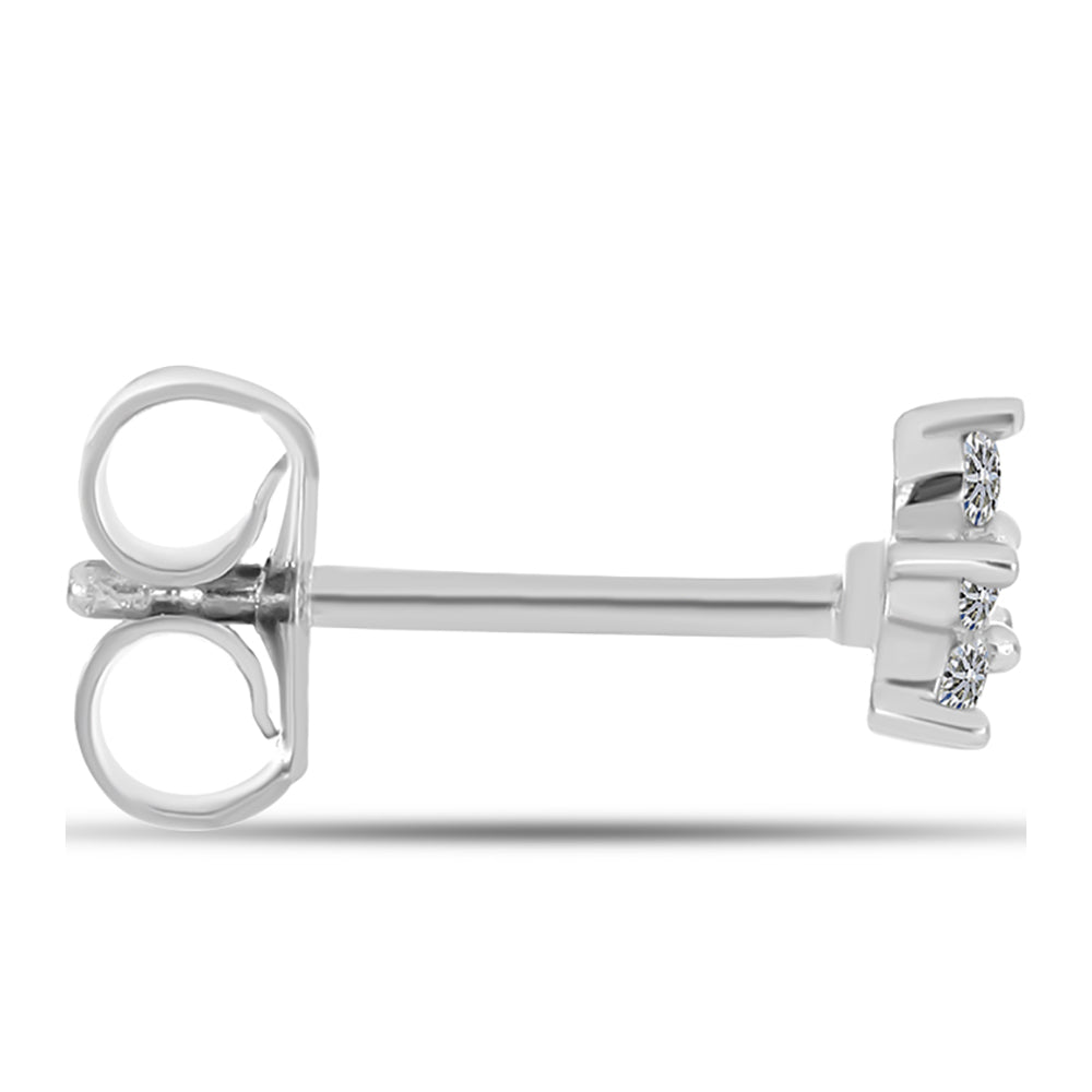 Pendientes de Plata con Diamante blanco