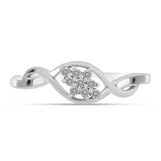 Anillo de Plata con Diamante blanco