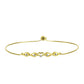 Pulsera de Plata Bañada en Oro con Diamante blanco