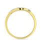 Anillo de Plata Bañada en Oro con Diamante blanco