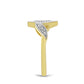 Anillo de Plata Bañada en Oro con Diamante blanco