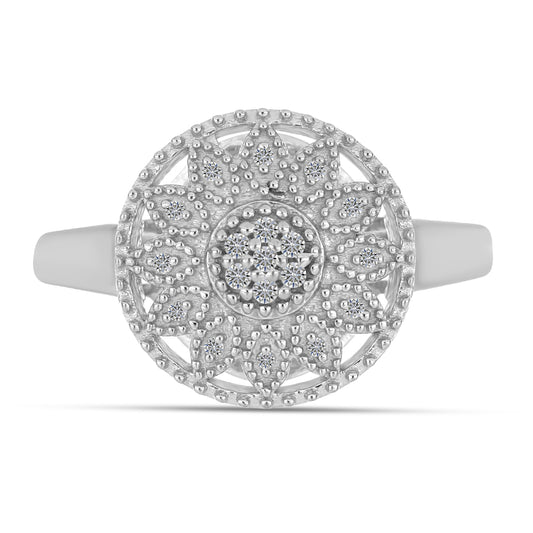 Anillo de Plata con Diamante blanco