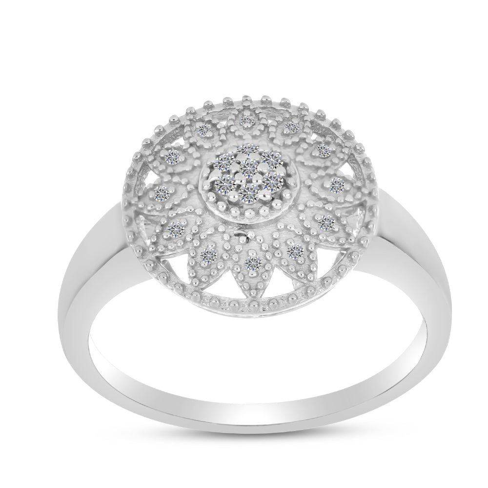 Anillo de Plata con Diamante blanco