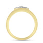 Anillo de Plata Bañada en Oro con Diamante blanco