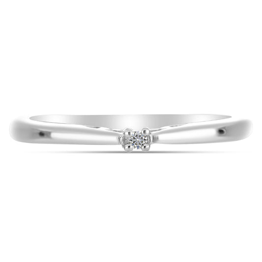 Anillo de Plata con Diamante blanco