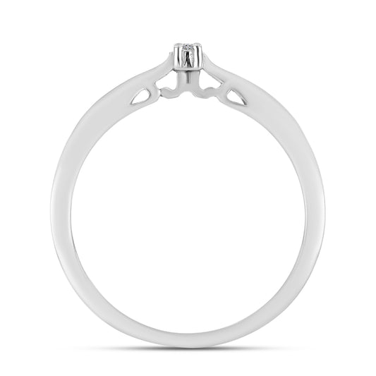 Anillo de Plata con Diamante blanco