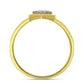 Anillo de Plata Bañada en Oro con Diamante blanco