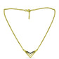 Collar de Plata Bañada en Oro con Diamante Azul