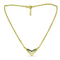 Collar de Plata Bañada en Oro con Diamante Azul