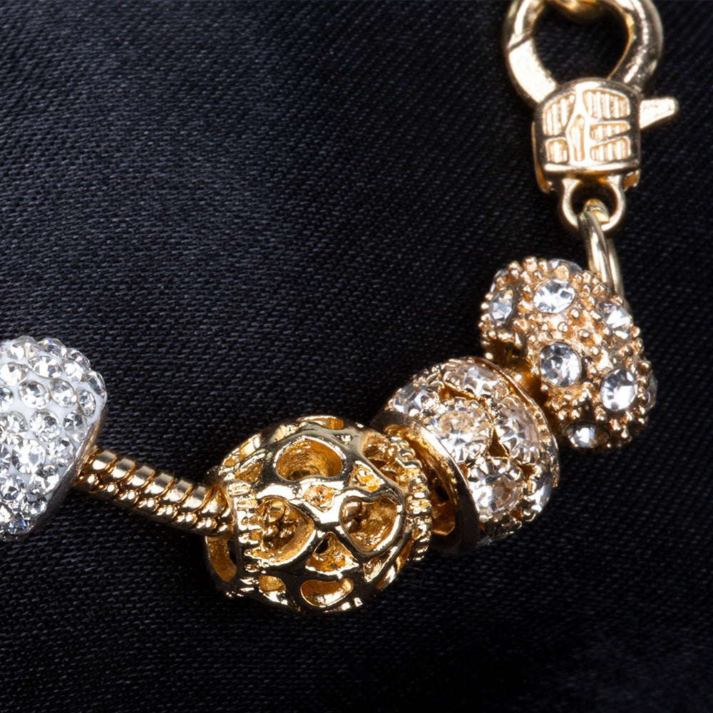 Pulsera de Aleación Bañado en Oro con Cristal Emporia® Blanco 11 