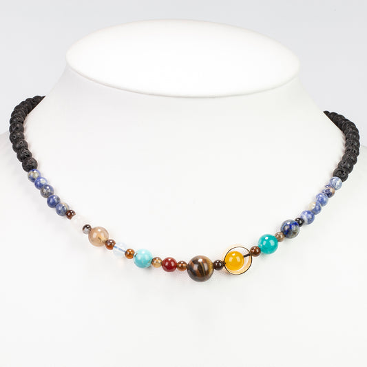 Collar Pepita con Lapislázuli y Ojo de Tigre