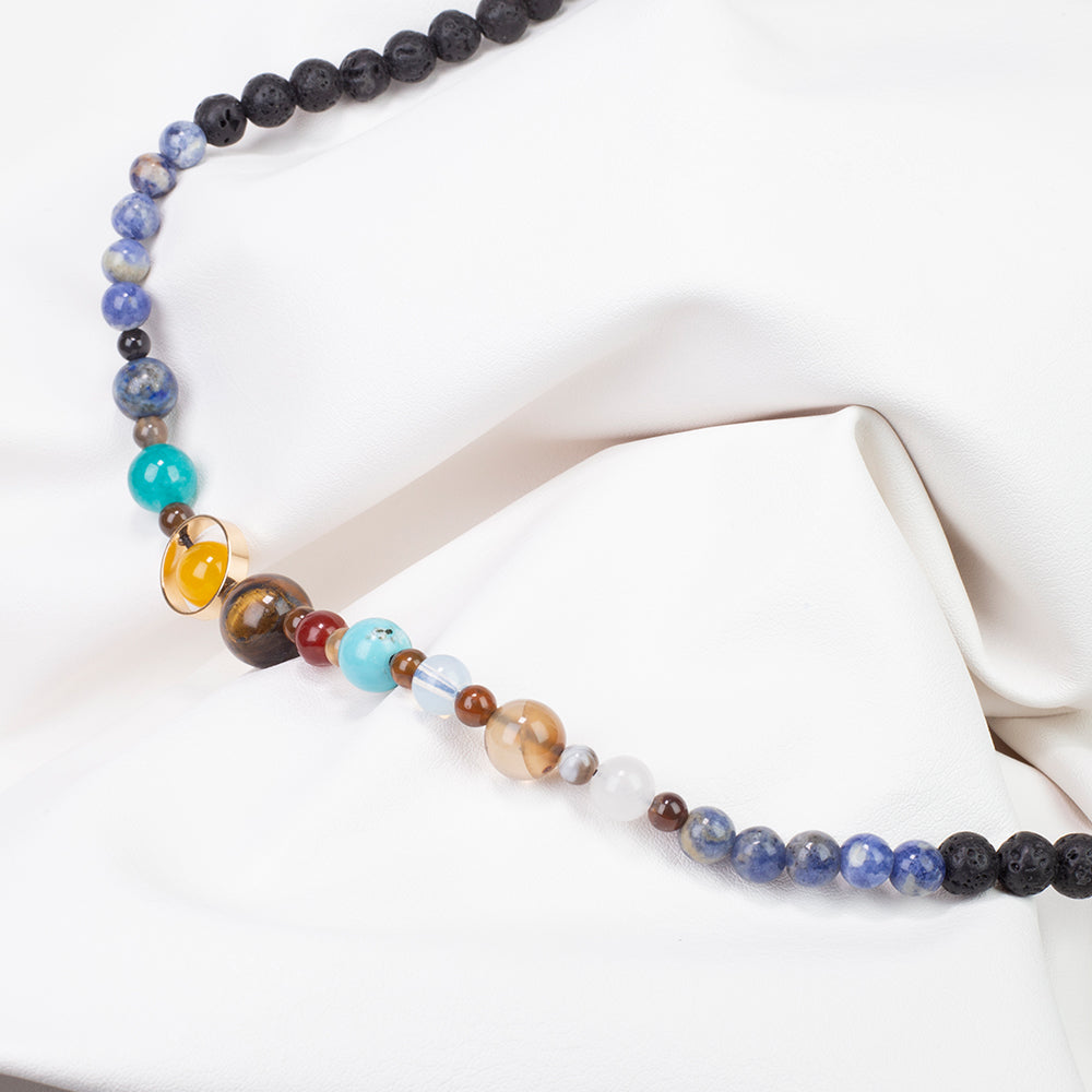 Collar Pepita con Lapislázuli y Ojo de Tigre