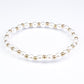 Conjunto de Aleación Bañado en Oro con Perla de cristal y Cristal Emporia® Blanco ( Pulsera )