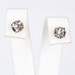 Conjunto de Aleación Bañado en Oro con Perla de cristal y Cristal Emporia® Blanco ( Pendientes )
