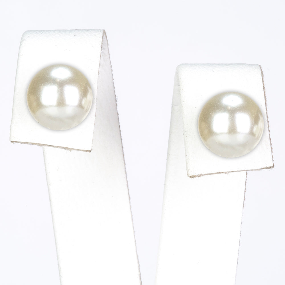 Conjunto de Aleación Bañado en Oro con Perla y Cristal Emporia® Blanco