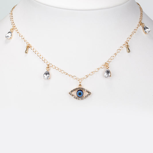 Collar de Aleación Bañado en Oro con Cristal Emporia® Blanco