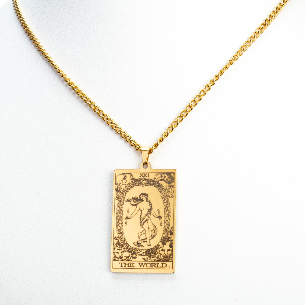 Collar de Aleación Bañado en Oro ( Collar +Colgante )