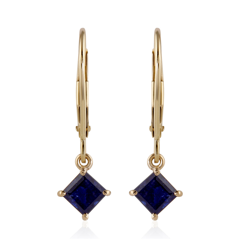 Pendientes de Oro 9K con Zafiro de Tailandia