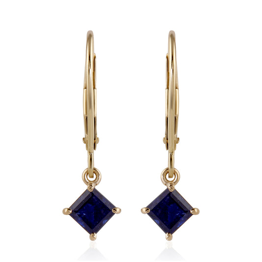 Pendientes de Oro 9K con Zafiro de Tailandia