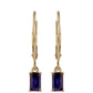 Pendientes de Oro 9K con Zafiro de Tailandia