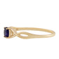 Anillo de Oro 9K con Zafiro de Tailandia