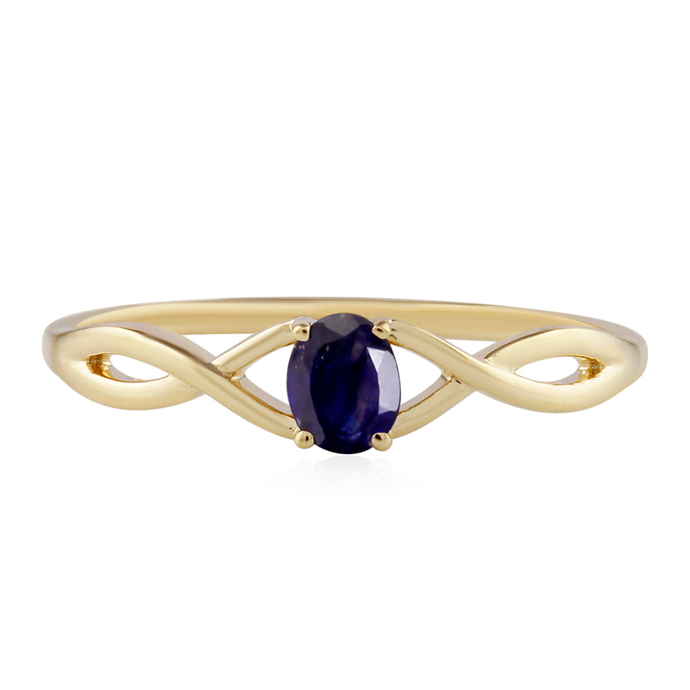 Anillo de Oro 9K con Zafiro de Tailandia