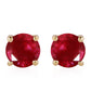 Pendientes de Oro 9K con Rubí de Madagascar