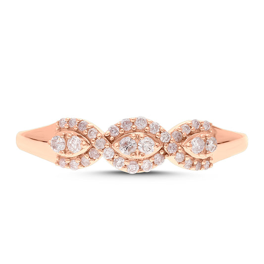 Anillo de Oro 9K con Diamante Rosa