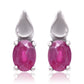 Pendientes de Plata con Rubí de Madagascar