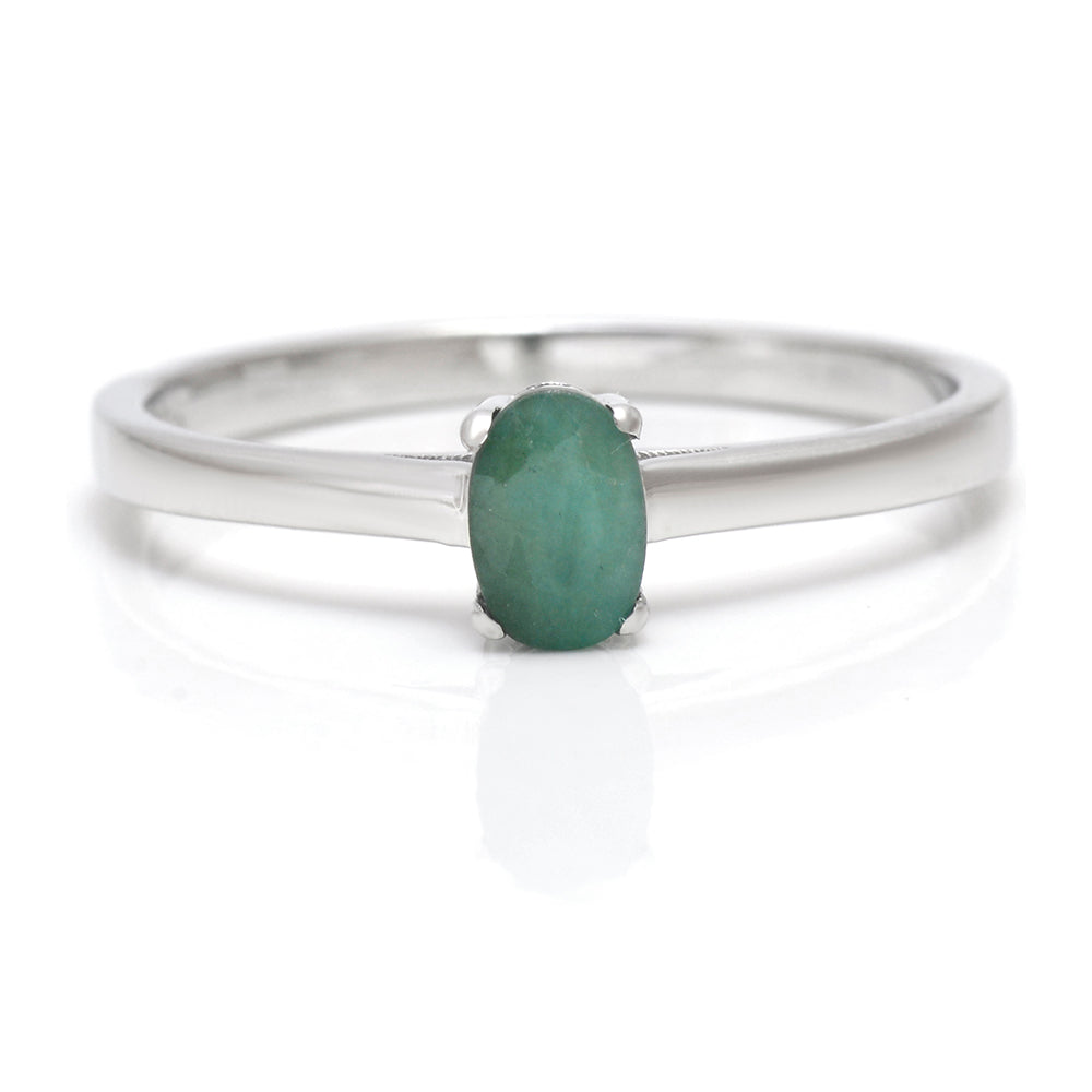 Anillo de Plata con Esmeralda de Brasil 1 