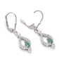 Pendientes de Plata con Esmeralda de Brasil y Topacio Blanco